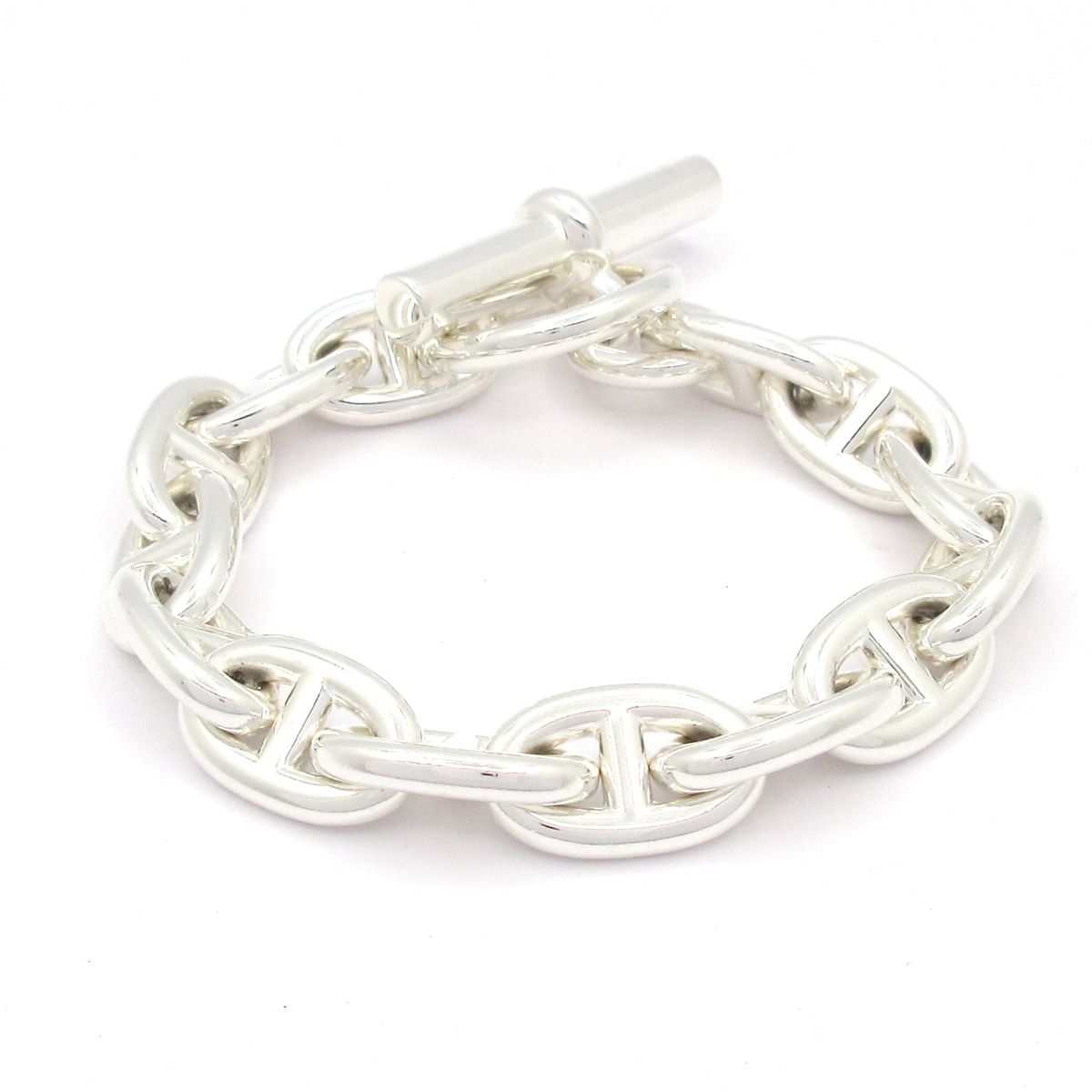 HERMES エルメス ブレスレット シェーヌダンクルMM シルバー 14コマ