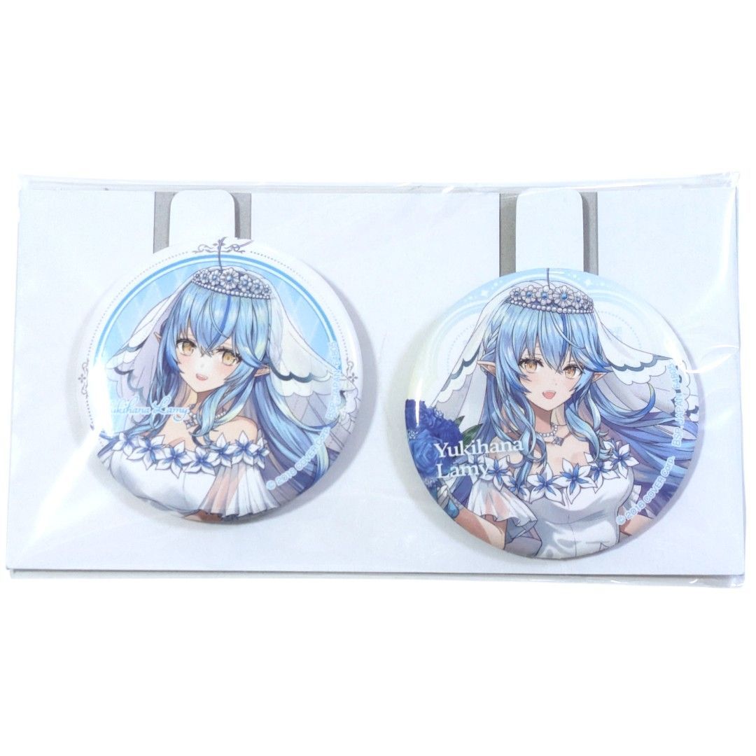 送料無料 24時間以内発送 未使用 雪花ラミィ 缶バッジ2個セット