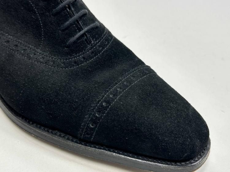  691 1021 使用数回 ジョンロブ AVON ブラック スエード 8.5 E ＃8000 ドレス ビジネスシューズ ブーツ 革靴