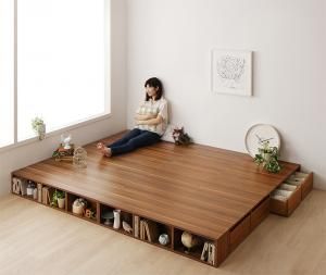 収納付きベッド シングルベッド セミダブルベッド 収納 収納付き 収納ベッド 大容量 収納ボックス 布団 敷き布団 ワイドK240 SD×2 組立設置付