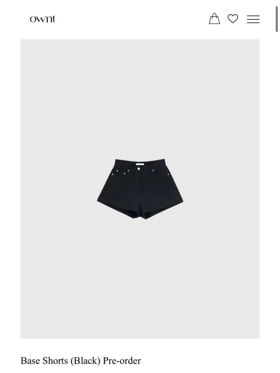 Ownt ベースショーツ ONT ベイ ジンソル