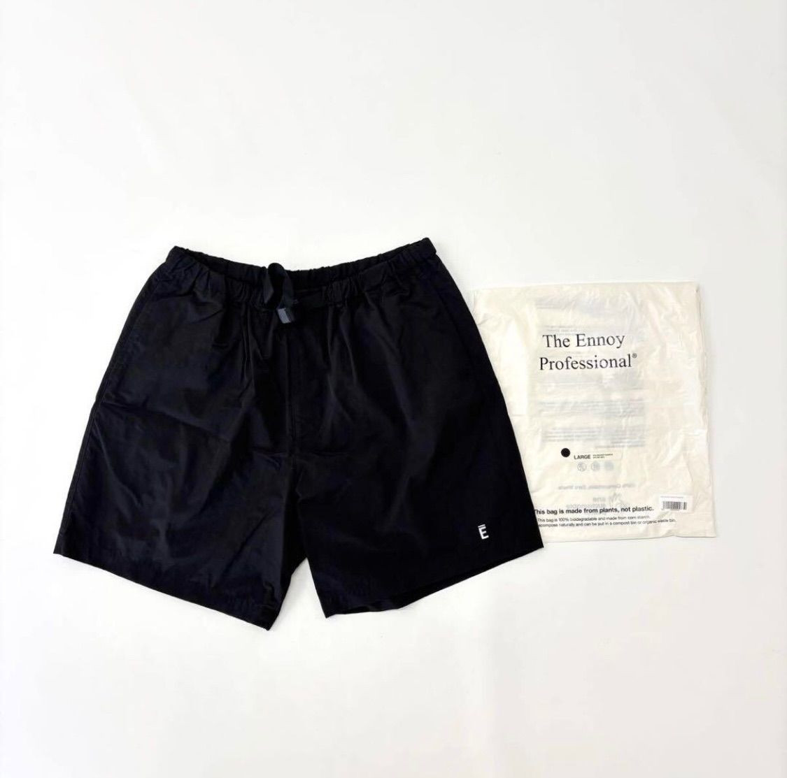 Ennoy エンノイ NYLON EASY SHORTS ナイロン イージー ショーツ パンツ BLACK ブラック サイズ L 709-0120
