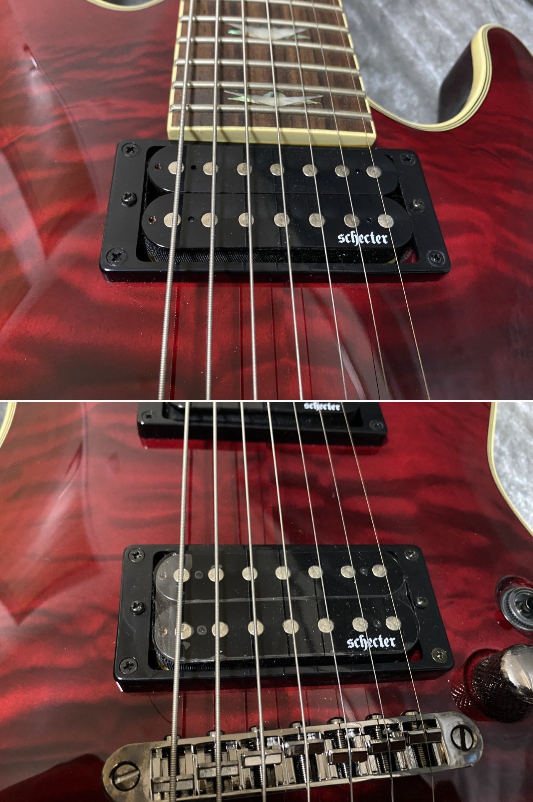 美品 Schecter（シェクター） OMEN Extreme 7弦モデル コイルタップ