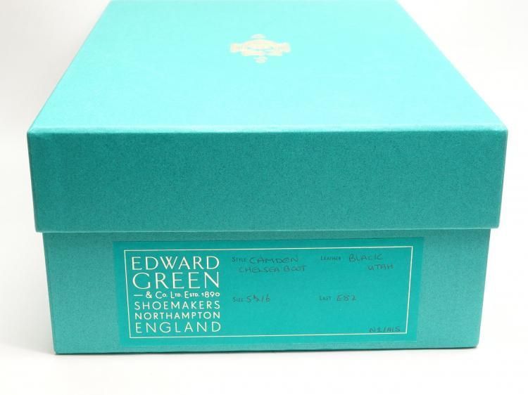 719 1024 上 エドワードグリーン CAMDEN サイドゴアブーツ ブラック ユタカーフ 5.5 E #82