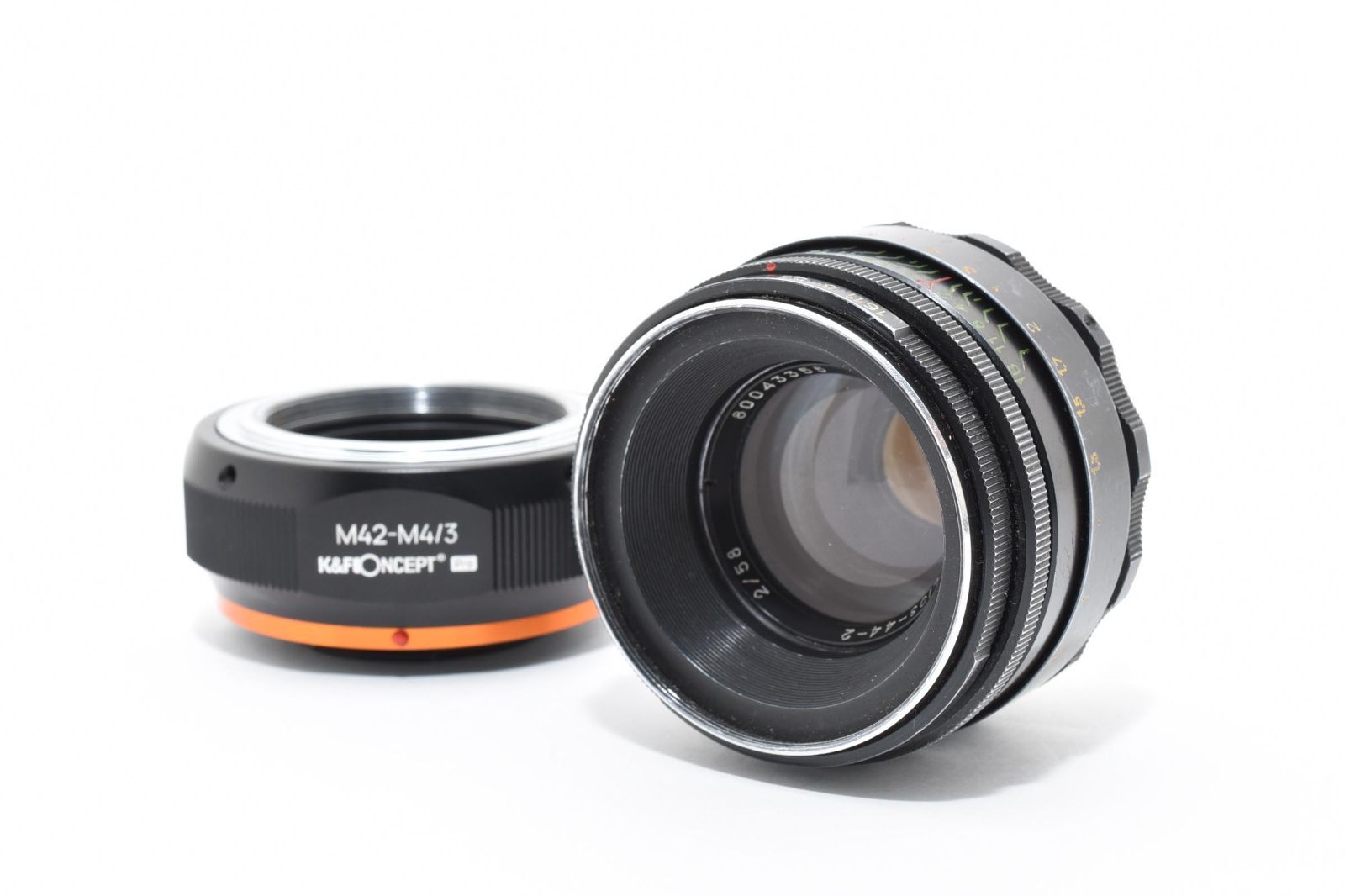 品 ヘリオス HELIOS 44-2 58mm F2 M42マウント K-FConcept M42-M4 3 アダプター付属 LL64 5874