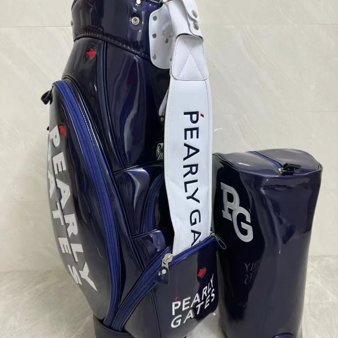 PEARLY GATES パーリーゲイツ 9.0型 エナメル ゴルフバッグ キャディ