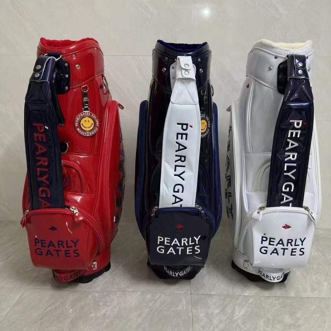 PEARLY GATES パーリーゲイツ 9.0型 エナメル ゴルフバッグ キャディ