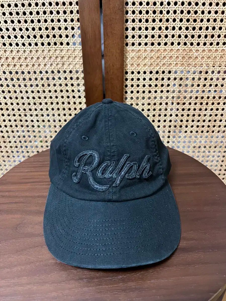 ポロラルフローレン ヘリンボーン ボール キャップ - ブラック