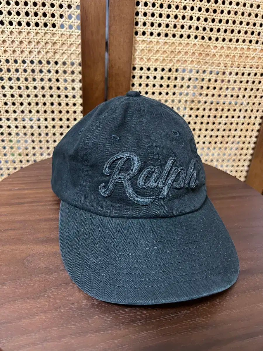 ポロラルフローレン ヘリンボーン ボール キャップ - ブラック