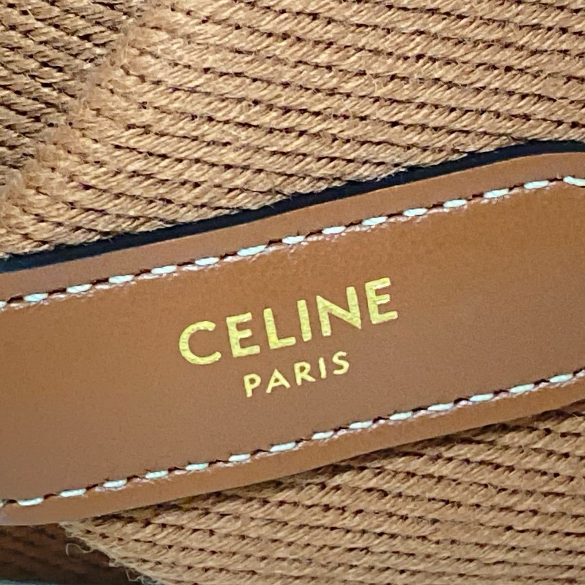 CELINE セリーヌ ショルダーストラップ - ブラウン×ゴールド レザー DECORATOM_COM_BR