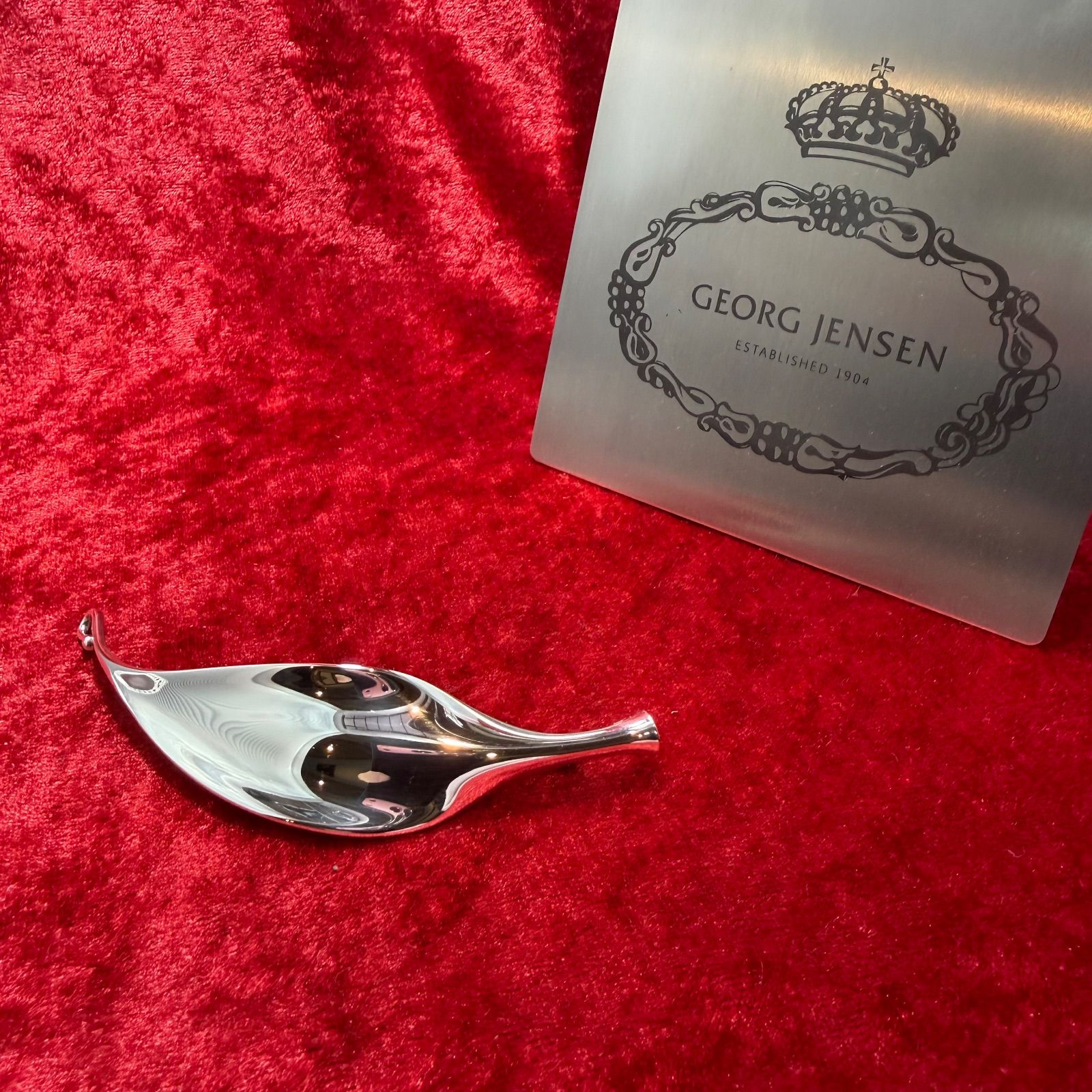 ブローチ リーフデザイン TORUN ♯391 26.6g ジョージジェンセン GEORG JENSEN