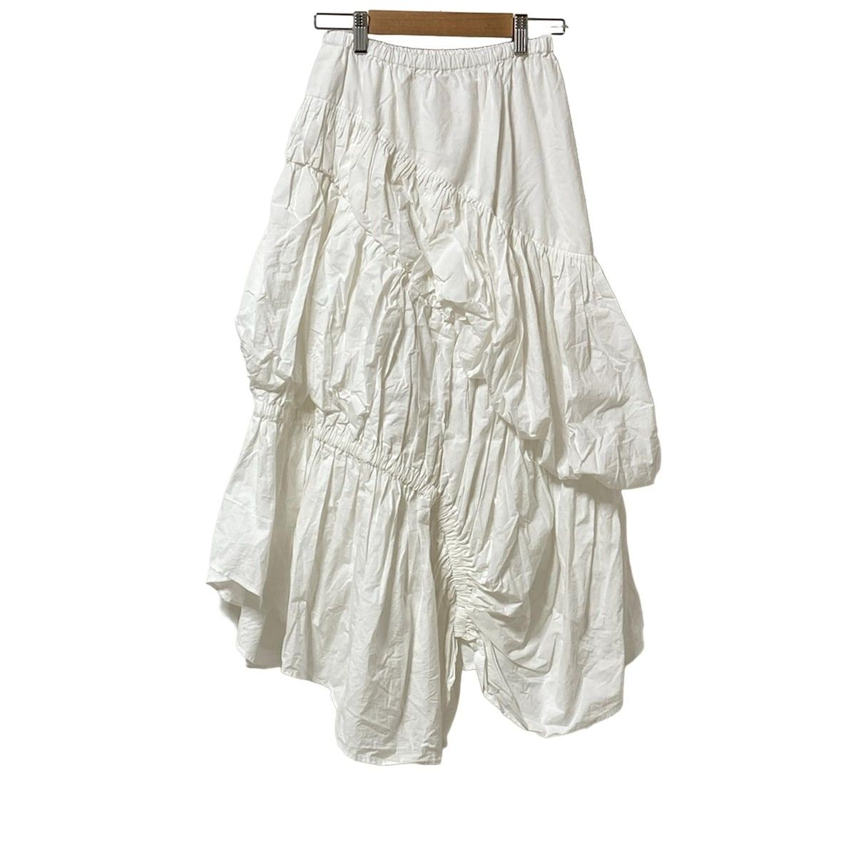 nagonstans ナゴンスタンス ロングスカート サイズ36 S レディース - 白 ウエストゴム