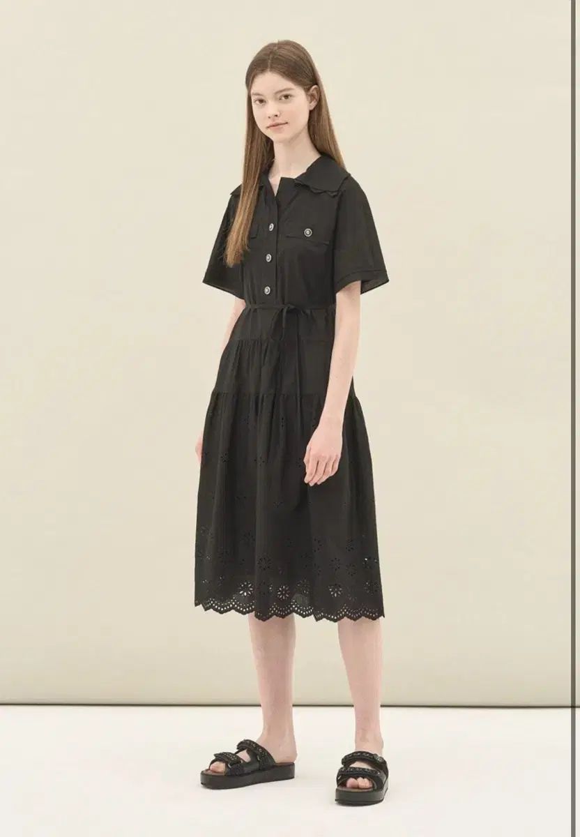 The SJ ブラック ベルト付き レース ONE PIECE 23 ss