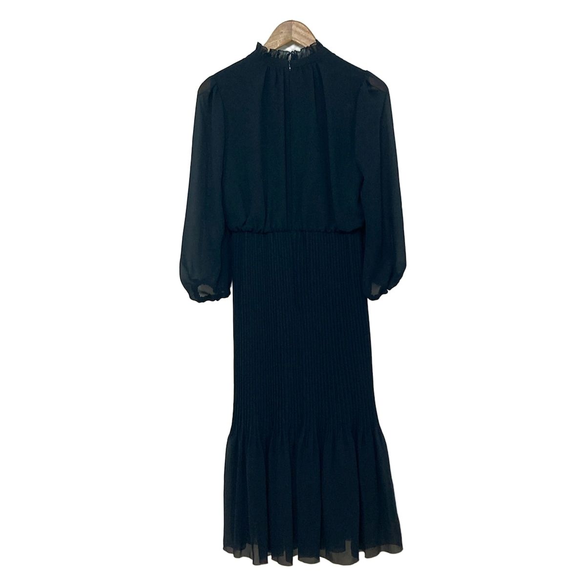 EPOCA エポカ ワンピース サイズ40 M レディース - ダークネイビー 長袖 マキシ丈 プリーツ