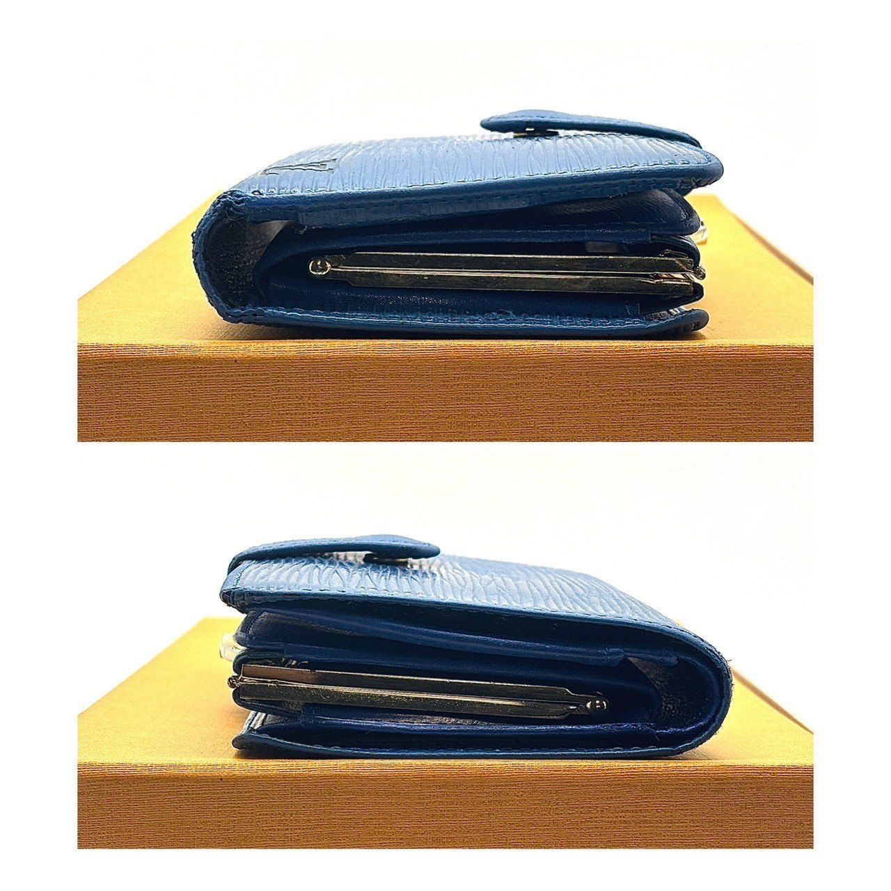 知性が香る青】 LOUIS VUITTON ルイヴィトン 二つ折り財布 エピ