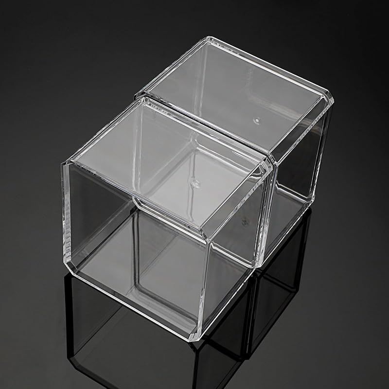 Sumnacon 綿棒収納ケース 二段綿棒収納ボックス 透明綿棒ボックス