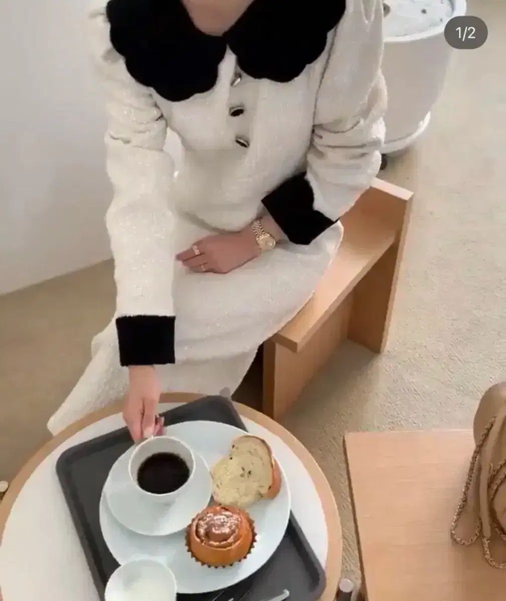 バイシーニー バンビ ツイード ONE PIECE アイボリー