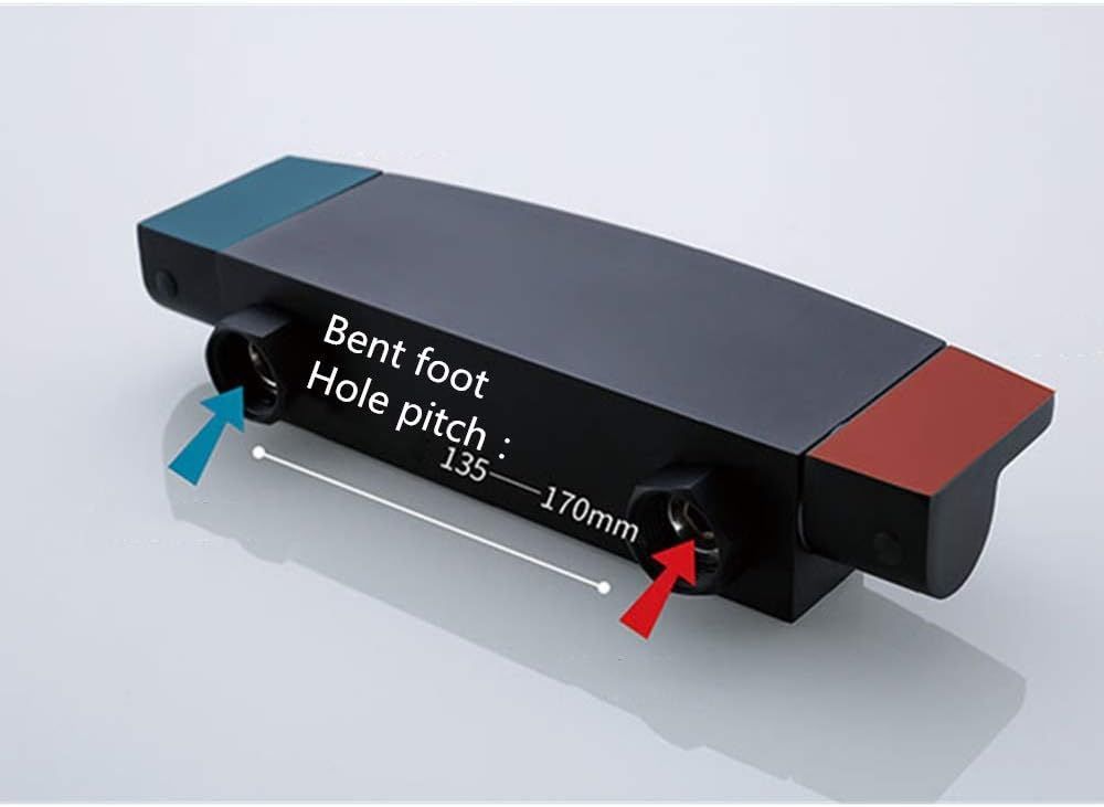 浴槽の蛇口 壁には滝バスタブ浴室の蛇口ブラックバスタブ蛇口ホット＆コールドシャワーをマウント