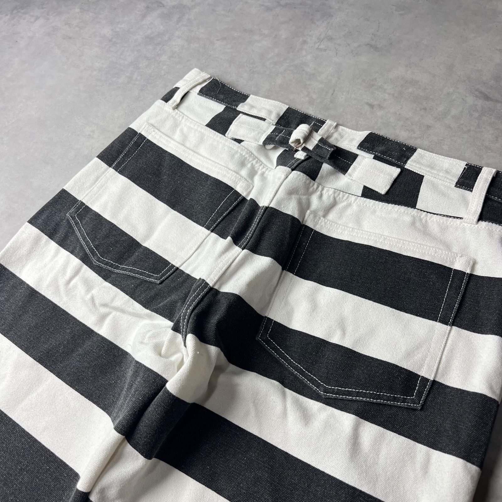 🟥新品未使用🟥 プリズナーパンツ 囚人パンツ ボーダー デニム