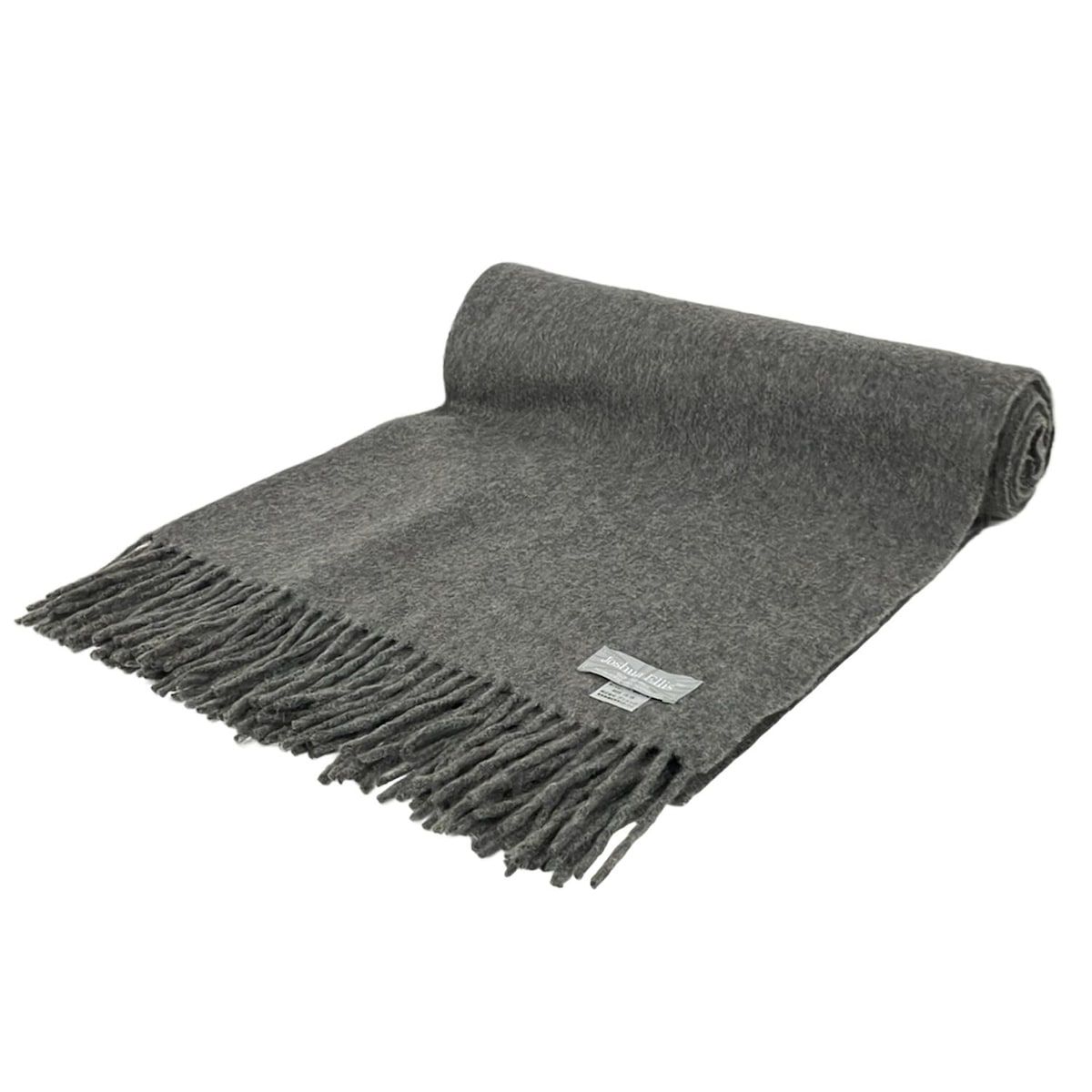 Joshua Ellis ジョシュアエリス ストール ショール - ダークグレー カシミヤ