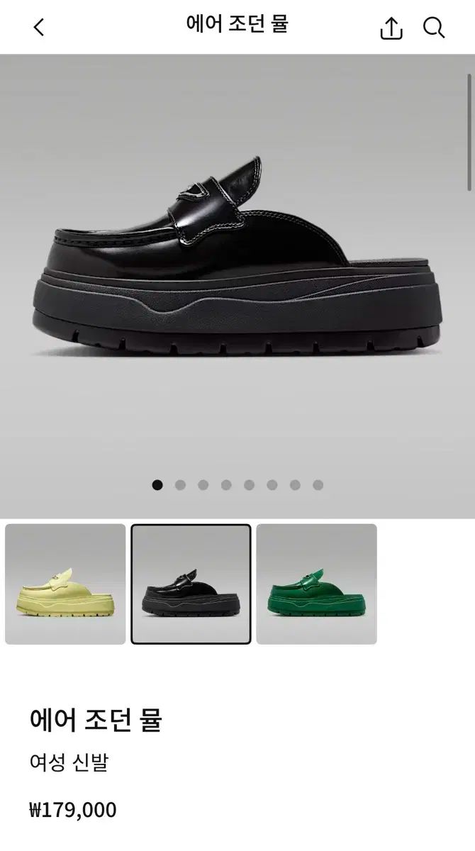 エアジョーダン ブラック ローファー スリッパ ミュール 260