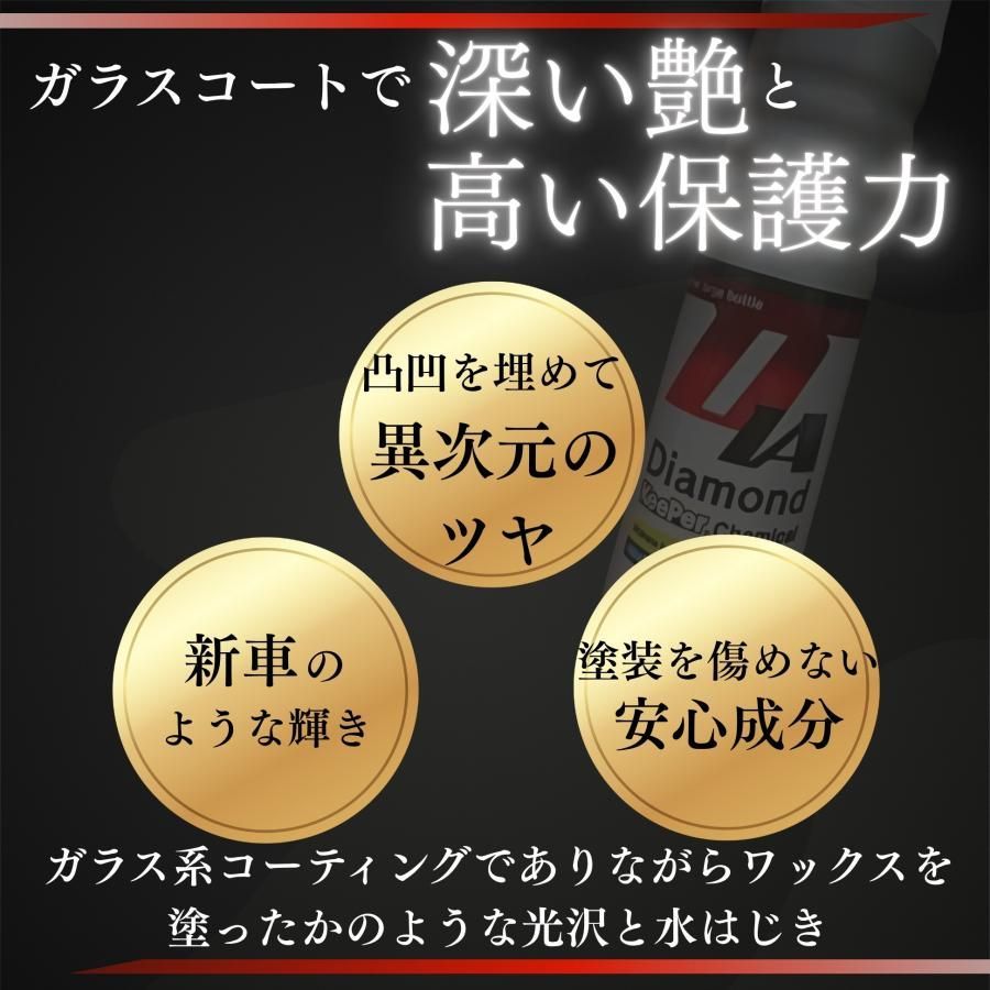 ダイヤモンド・Wダイヤモンドキーパー施行セット （シャンプー　爆ツヤ付）　未使用 KeePer技研 KeePer 爆ツヤ キーパー 300ml スポンジ コーティング 洗車