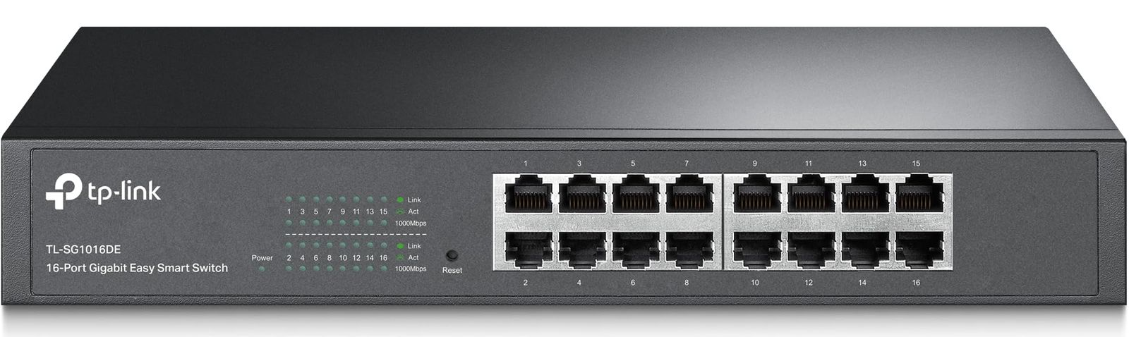 TP-Link Giga対応 16ポート スマートスイッチ 管理機能付 金属筺体 5年 TL-SG1016DE