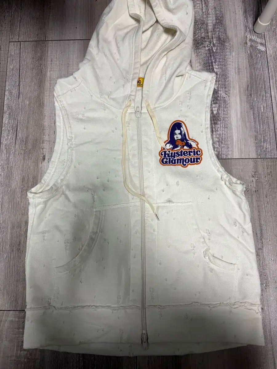 HYSTERIC GLAMOUR ヒステリックグラマー オーバ ベスト クリーム w