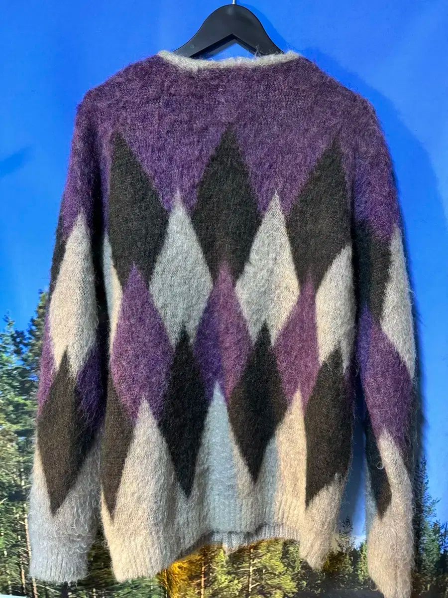 ニードルズ モヘア アーガイル カーディガン