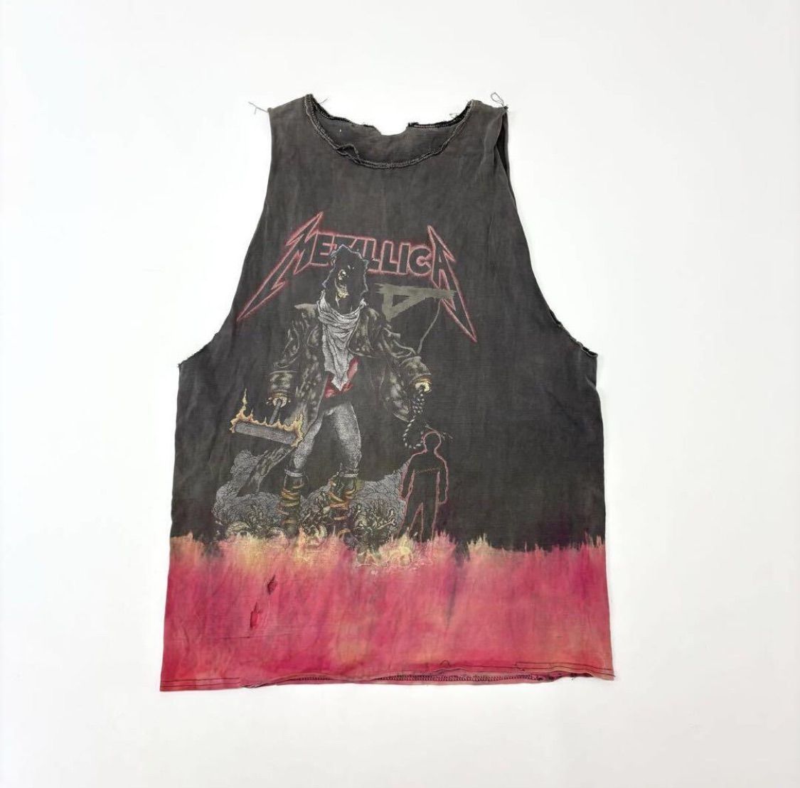 70s 90s Vintage METALLICA メタリカ PUSHEAD パスヘッド THE UNFORGIVEN EXECUTIONER カットオフ ツアー タンクトップ 709-0080