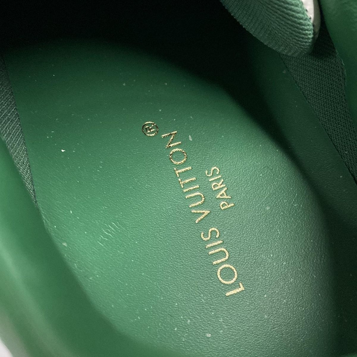  LOUIS VUITTON ルイヴィトン スニーカー 6 1 2 メンズ ビバリーヒルズ ライン 白 グリーン レザー スニーカー 靴