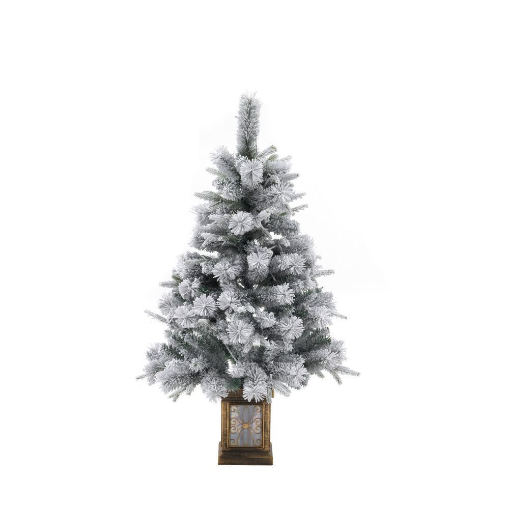 150cm 雪化粧 クリスマスツリー 北欧 おしゃれ LED キラキラ 感 オリジナルポット豊富な枝数 簡単組立 クラシックタイプ クリスマス