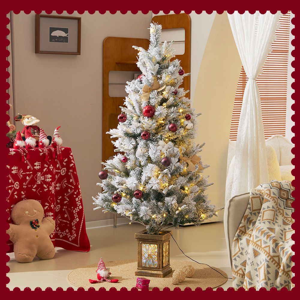 150cm 雪化粧 クリスマスツリー 北欧 おしゃれ LED キラキラ 感 オリジナルポット豊富な枝数 簡単組立 クラシックタイプ クリスマス