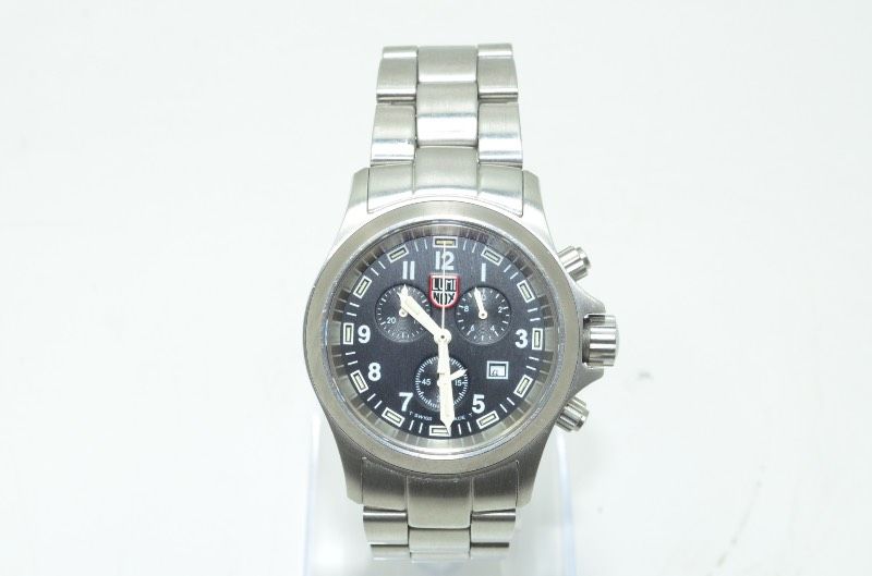 電池交換済 ルミノックス シリーズ800 スイス製 クロノグラフ ネイビー