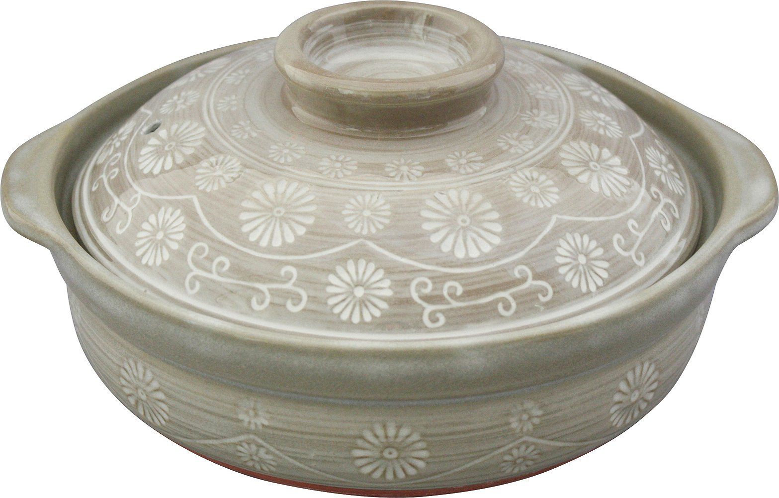 萬古焼 五十鈴窯 土鍋 6号 1人用 三島 6号