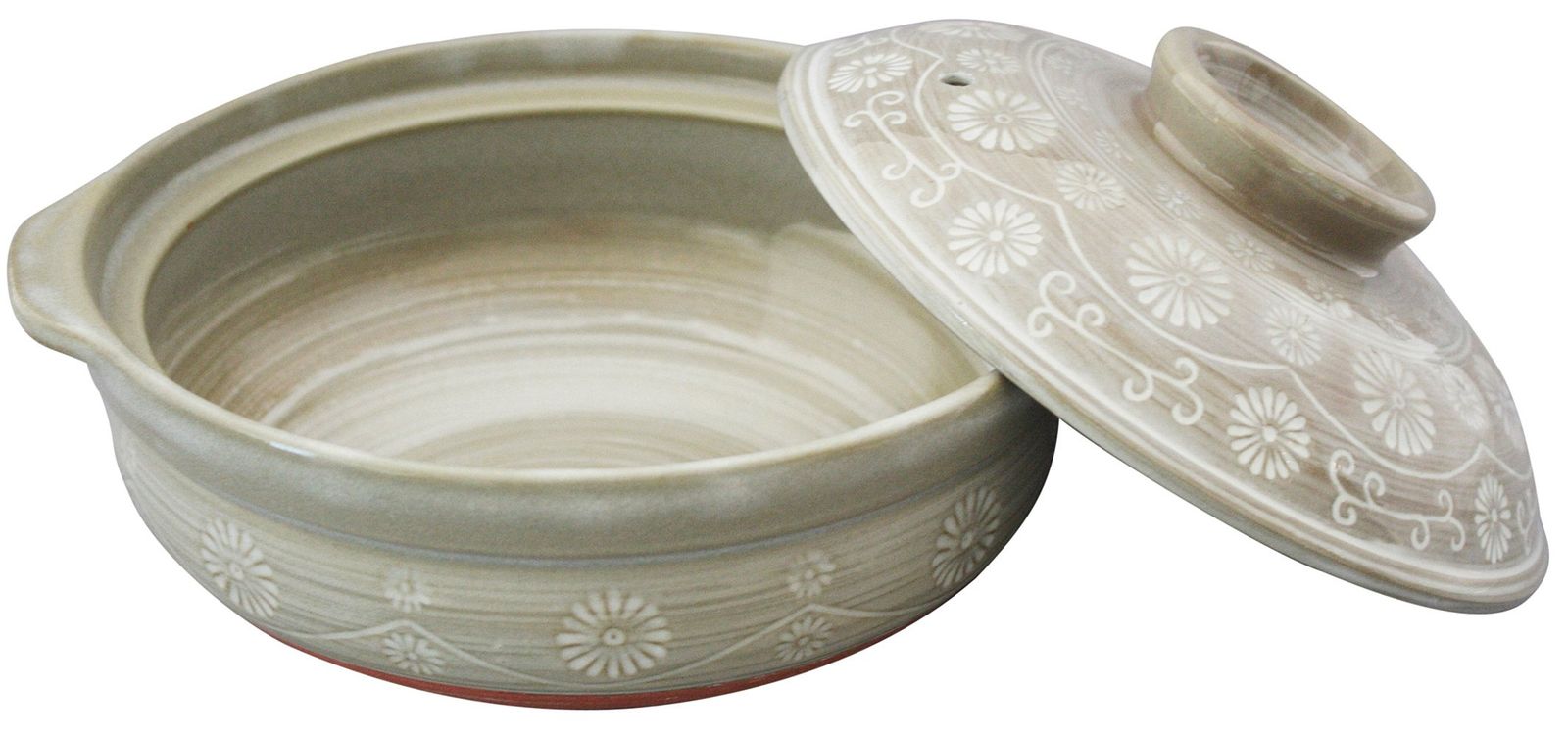 萬古焼 五十鈴窯 土鍋 6号 1人用 三島 6号