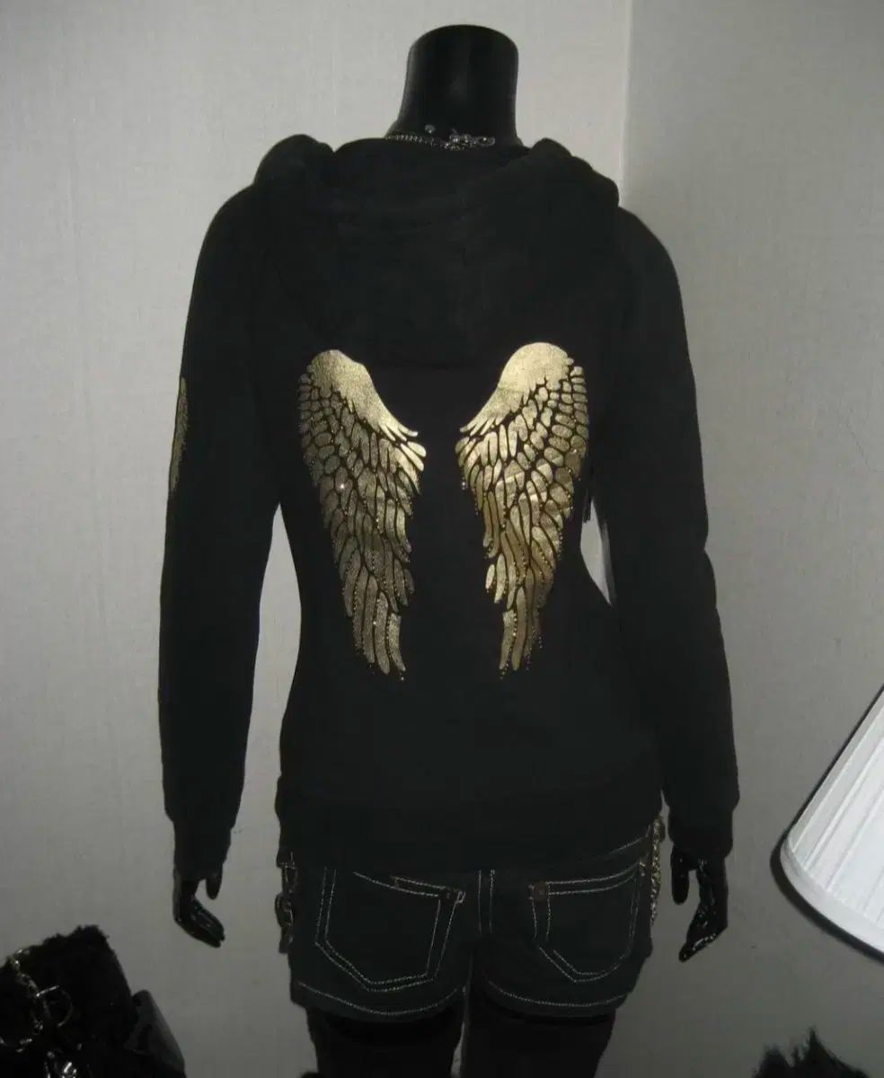  姉ギャル GOLD フリル ジップアップ パーカー トップス