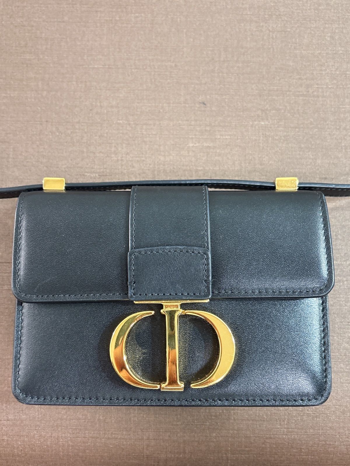 クリスチャンディオール モンテーニュ マイクロ レザー CDロゴ 2way クラッチ ショルダーバッグ クロスボディ ブラック