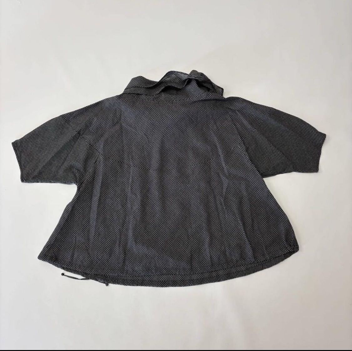 24 ss 2025 JURGEN LEHL ヨーガンレール イエローレーベル チェック 柄 デザイン ブラウス サイズ M 定価44 000円 709-0090