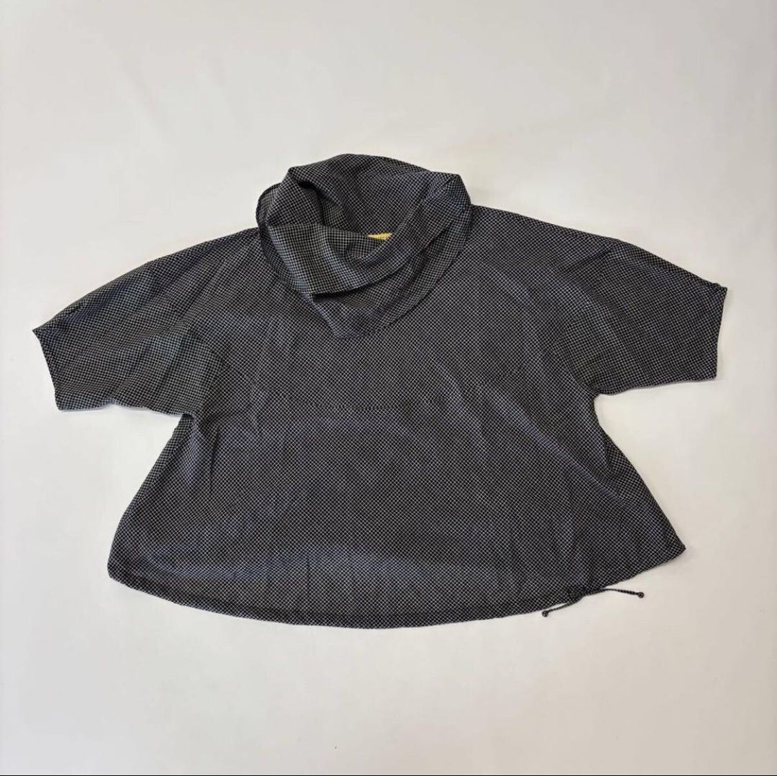 24 ss 2025 JURGEN LEHL ヨーガンレール イエローレーベル チェック 柄 デザイン ブラウス サイズ M 定価44 000円 709-0090