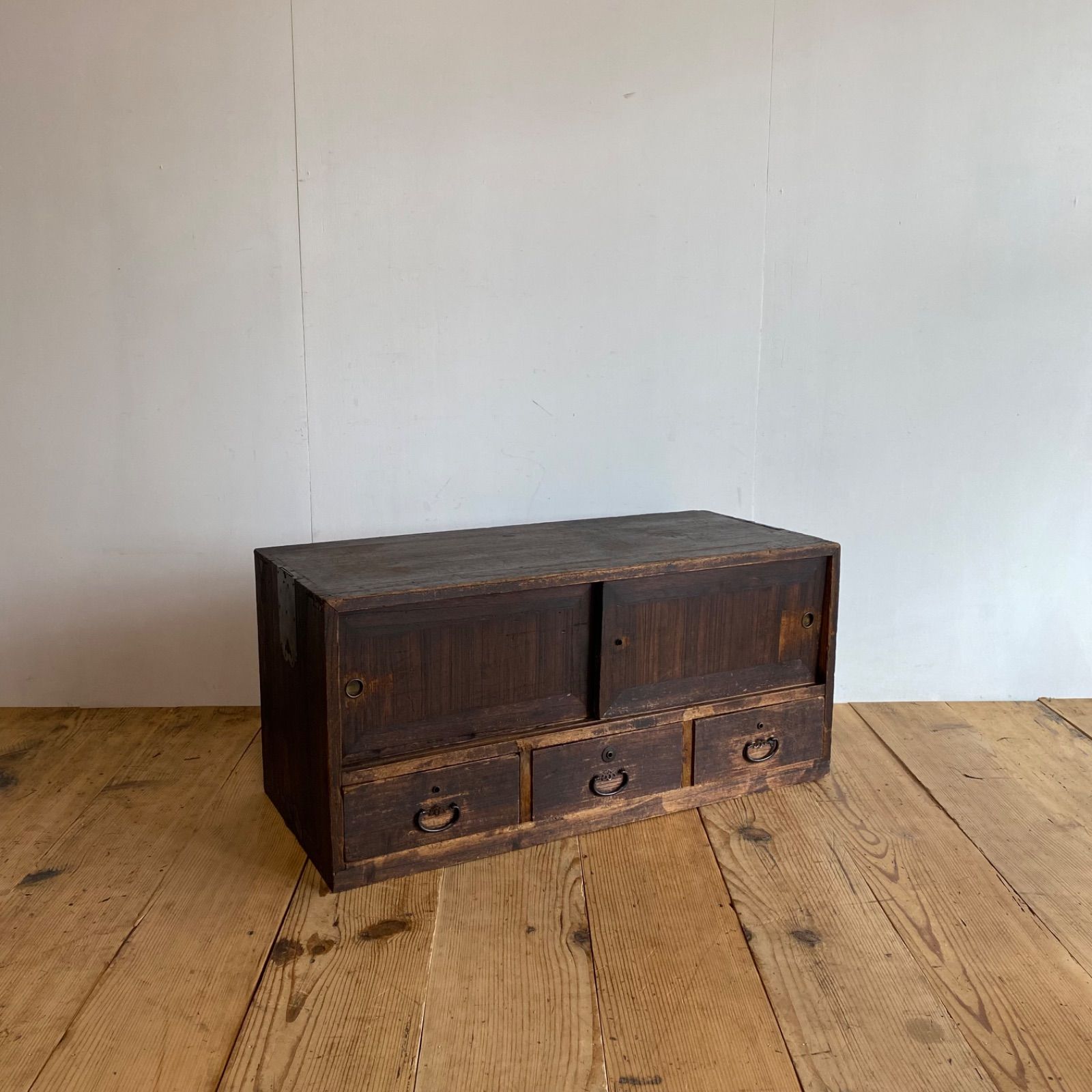 アンティーク チェスト 箪笥 ローボード テレビ台 昭和レトロ 無垢材