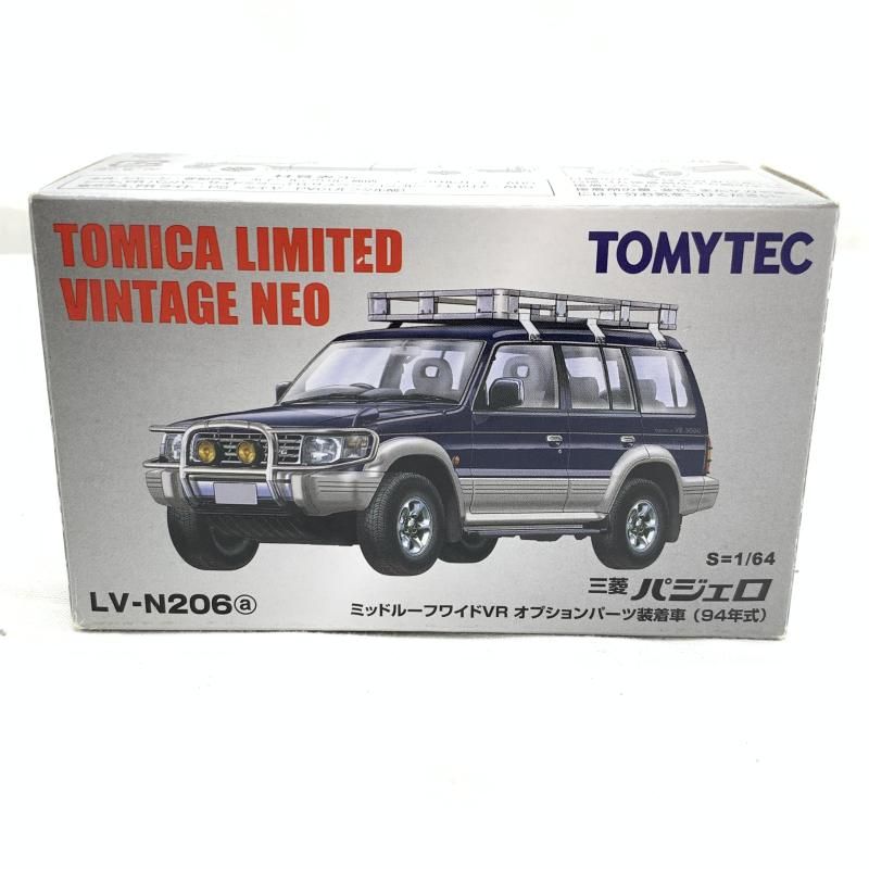 【中古】1/64 トミーテック LV-N206a 三菱 パジェロ VR オプション付 (青/銀)[91]