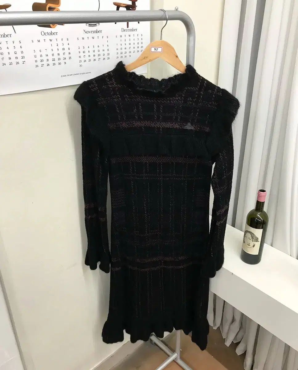 Vivienne Westwood ヴィヴィアン ウエストウッド ロゴ フリル ニット ロング ONE PIECE