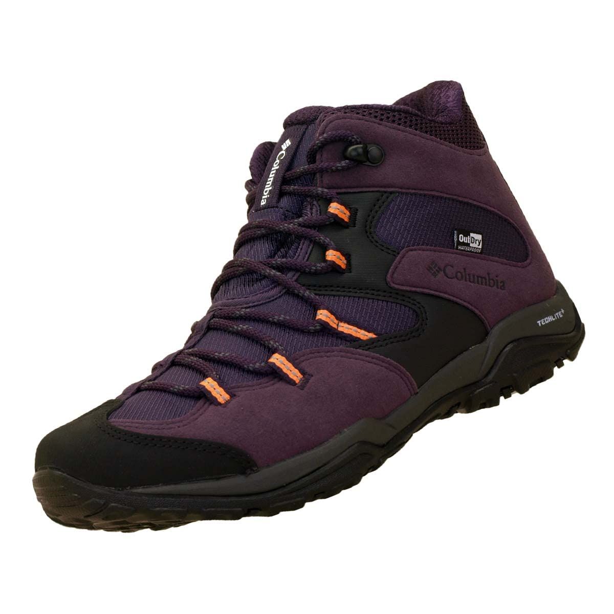 コロンビア Columbia 防水 セイバー5ミッドアウトドライワイド Dark Plum YK2365 507ハイキングシューズ パープル ２４ ５ Lady s パープル 24.5 cm