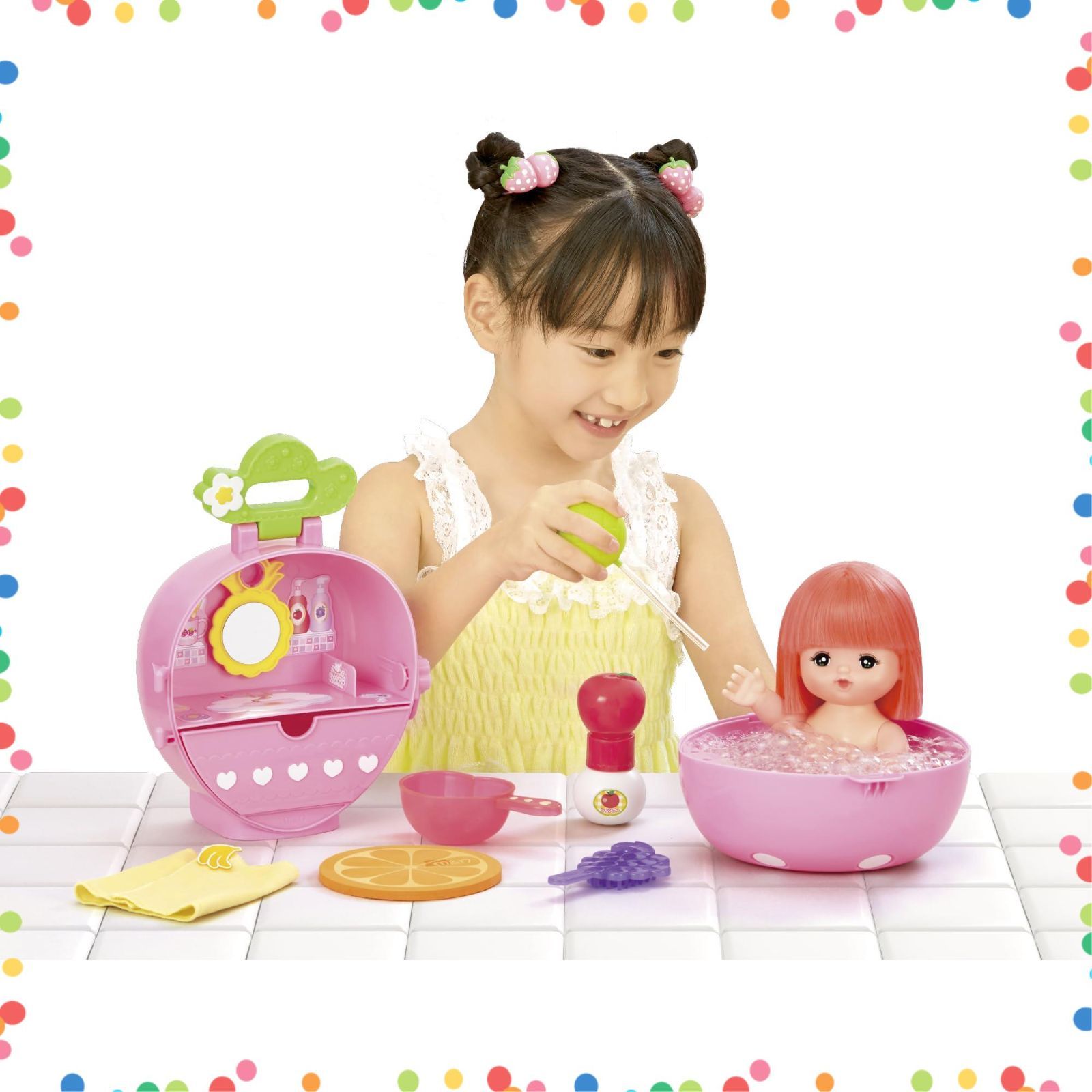 在庫 フルーツだいすき いちごのおふろセット お人形セット メルちゃん CORPORATION パイロットコーポレーション PILOT