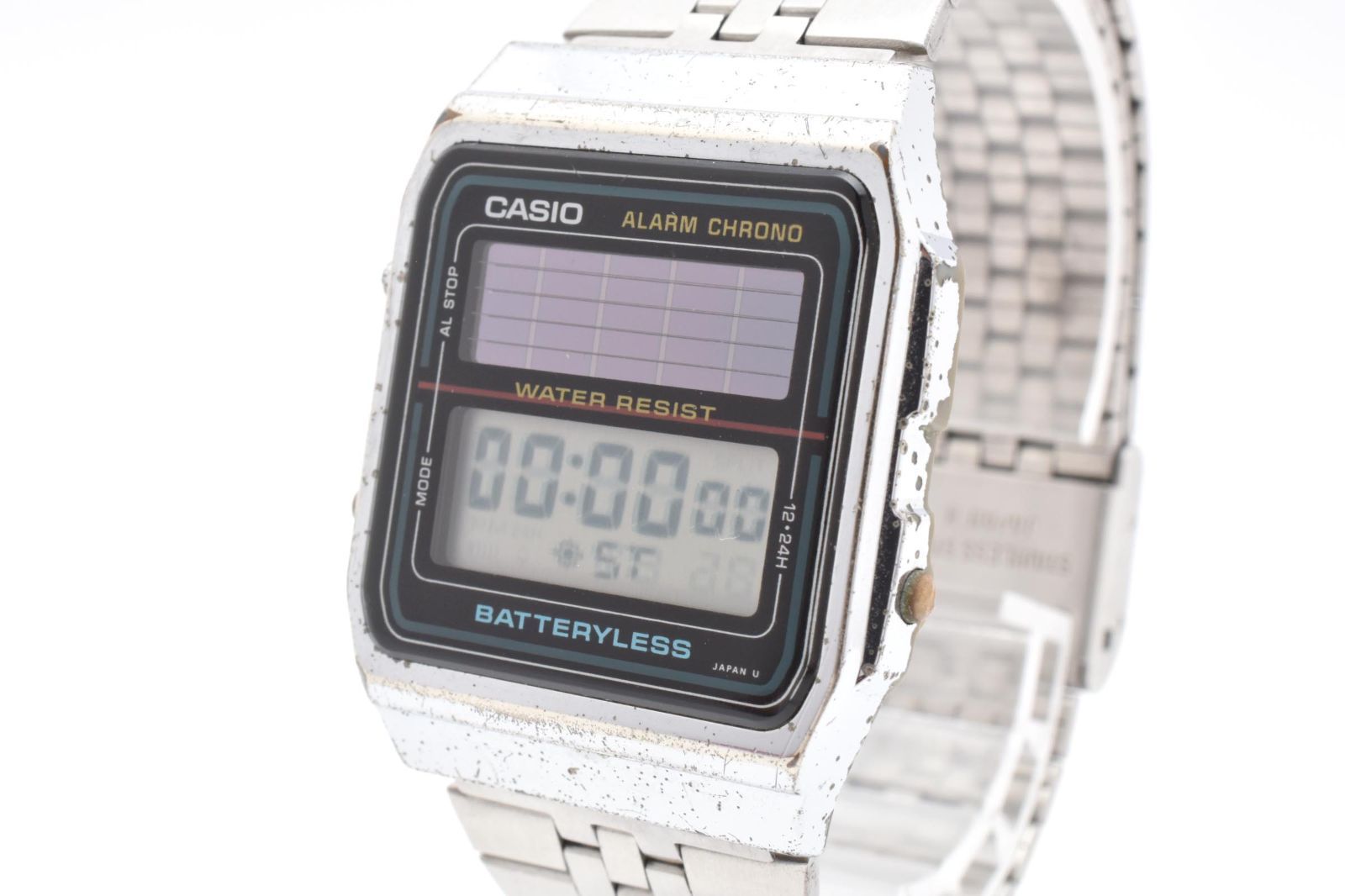 実用品 CASIO カシオ AL 180 668 ヴィンテージ ソーラー 腕時計 品 デジタル