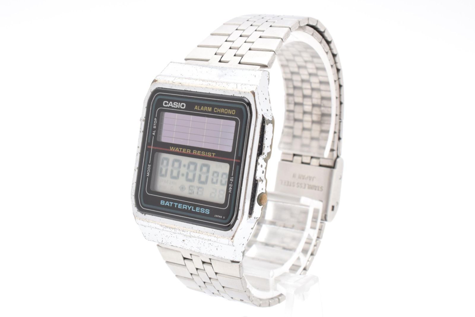 返品保証 実用品 CASIO カシオ AL-180 668 ヴィンテージ ソーラー 腕時計 品 デジタル 01251029