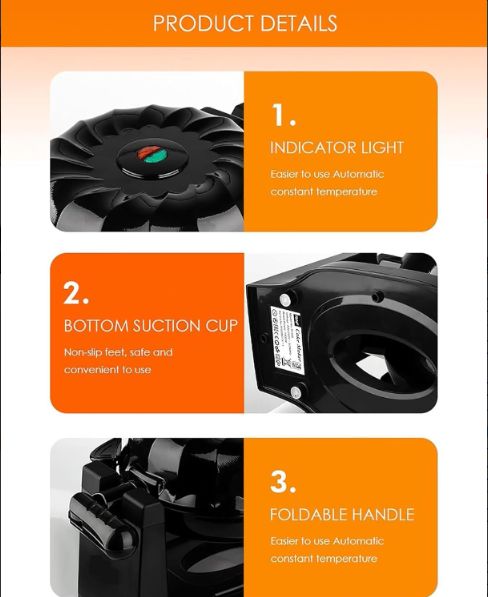 家庭用ケーキマシン 滑り止め足と焦げ付き防止プレート付き ひっくり返すパンマシン 一定温度 均一加熱 家庭用キッチンや商業用途に最適