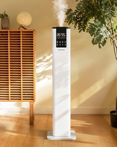 KEECOON 加湿器 大容量 スチーム式 加熱式 ハイブリッド式 超音波式 13L 加湿器 業務用 大型 100℃高温除菌 タワー型 水タンク 上から給水 アロマ 切れタイマー リモコン 三段階噴霧量 連続48時間 静音 省エネ 湿 46af3a37