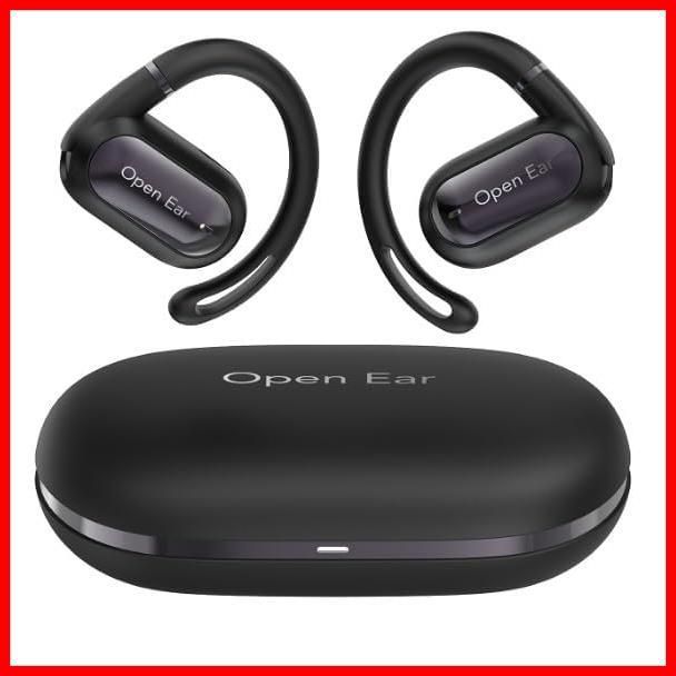 数量 ブラック ブルートゥースイヤホン骨伝導の革新会議 運動 ゲーム 通学 通勤 用iPhone Android対応 超低遅延 全帯域HIFI音漏抑制 イヤホンIPX7防水 5.4耳掛け型オープンイヤー AIスマートENC通話90時間再生2025最新